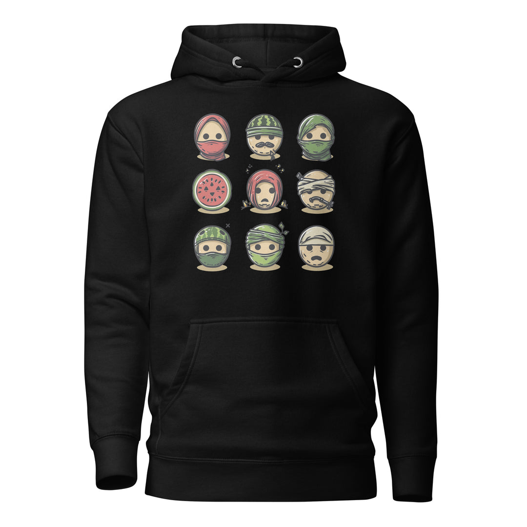 Palestine Emoji - Men’s Hoodie, Black