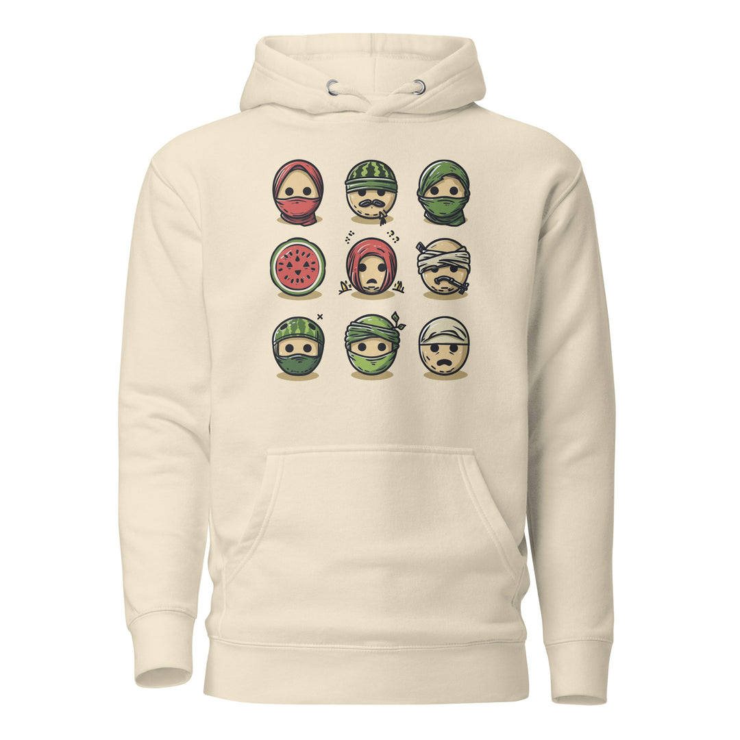 Palestine Emoji - Men’s Hoodie, Bone