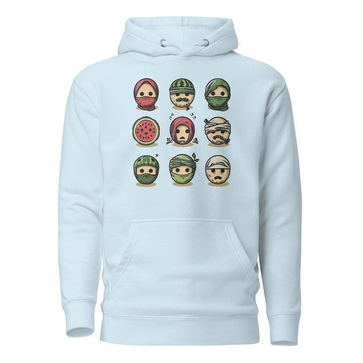 Palestine Emoji - Men’s Hoodie, Sky Blue