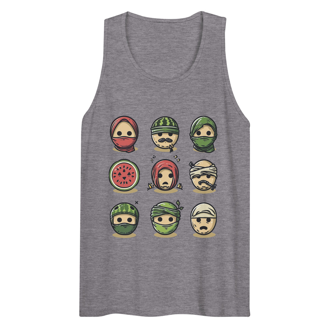 Palestine Emoji - Men’s Premium Tank Top, Mens Premium Tank Top Athletic Heather