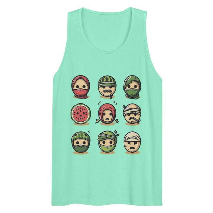 Palestine Emoji - Men’s Premium Tank Top, Mens Premium Tank Top Mint