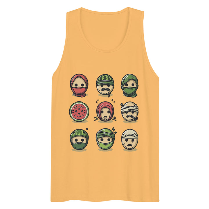 Palestine Emoji - Men’s Premium Tank Top, Mens Premium Tank Top Squash