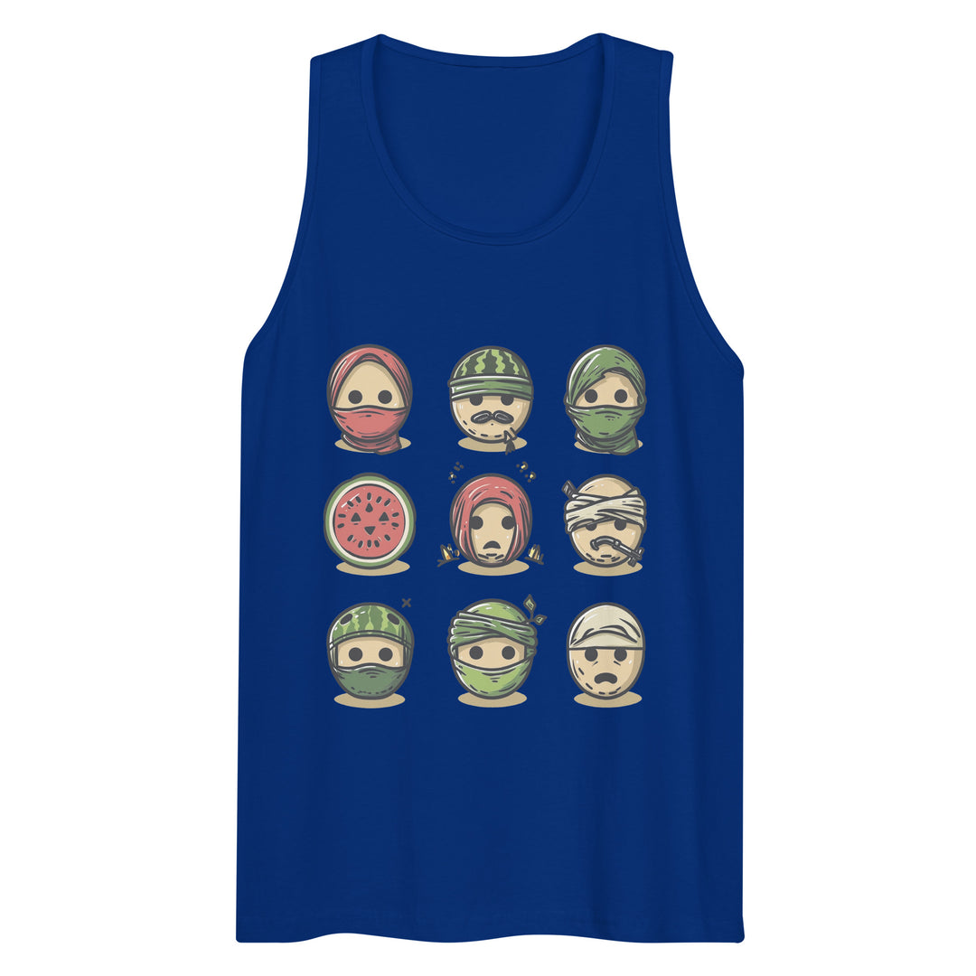Palestine Emoji - Men’s Premium Tank Top, Mens Premium Tank Top Team Royal