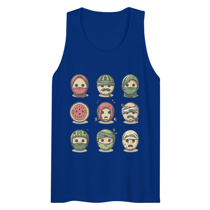 Palestine Emoji - Men’s Premium Tank Top, Mens Premium Tank Top Team Royal