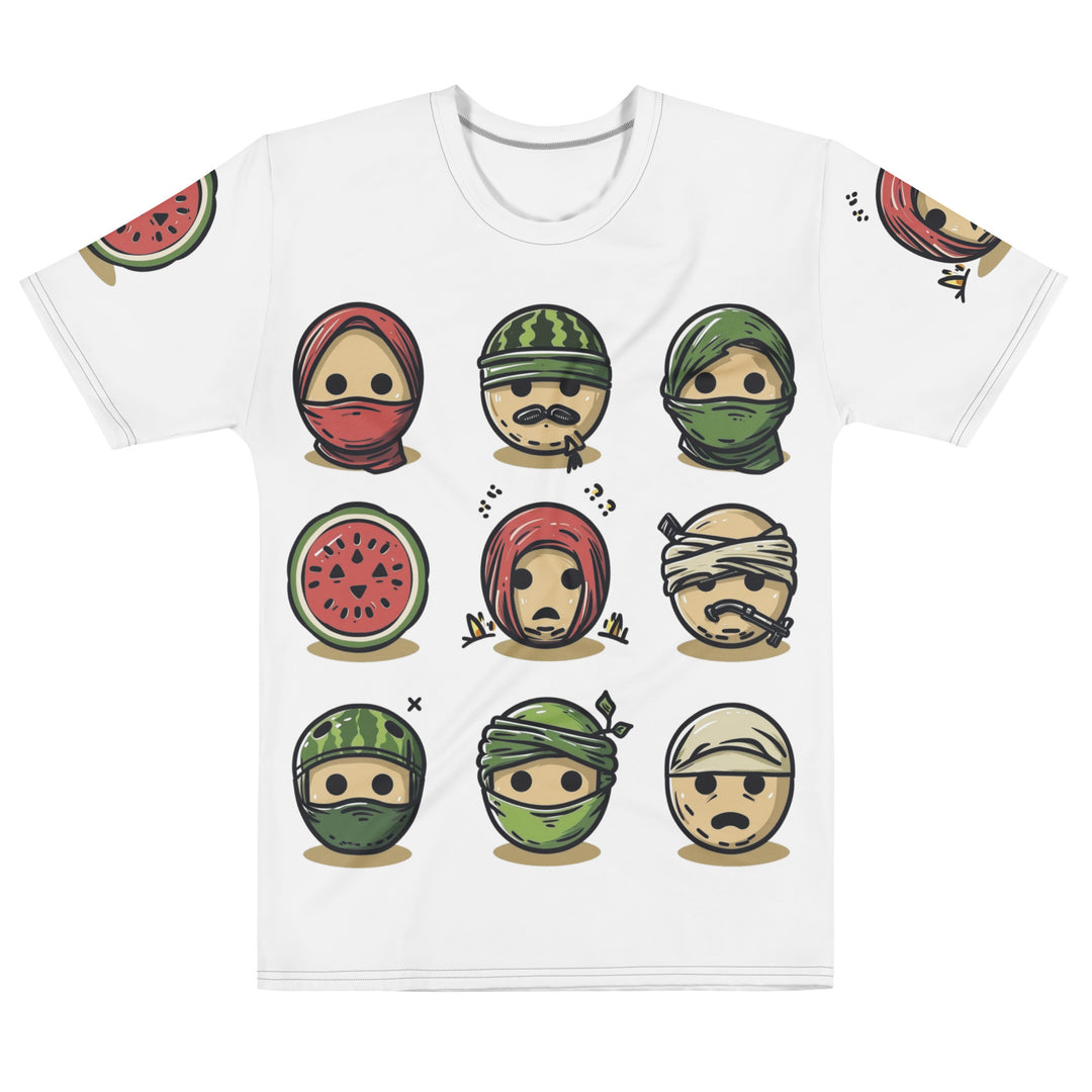 Palestine Emoji - Men’s T-Shirt, Mens Crew Neck T Shirt White