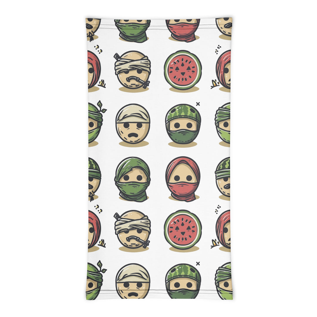 Palestine Emoji - Neck Gaiter, Gaiter White