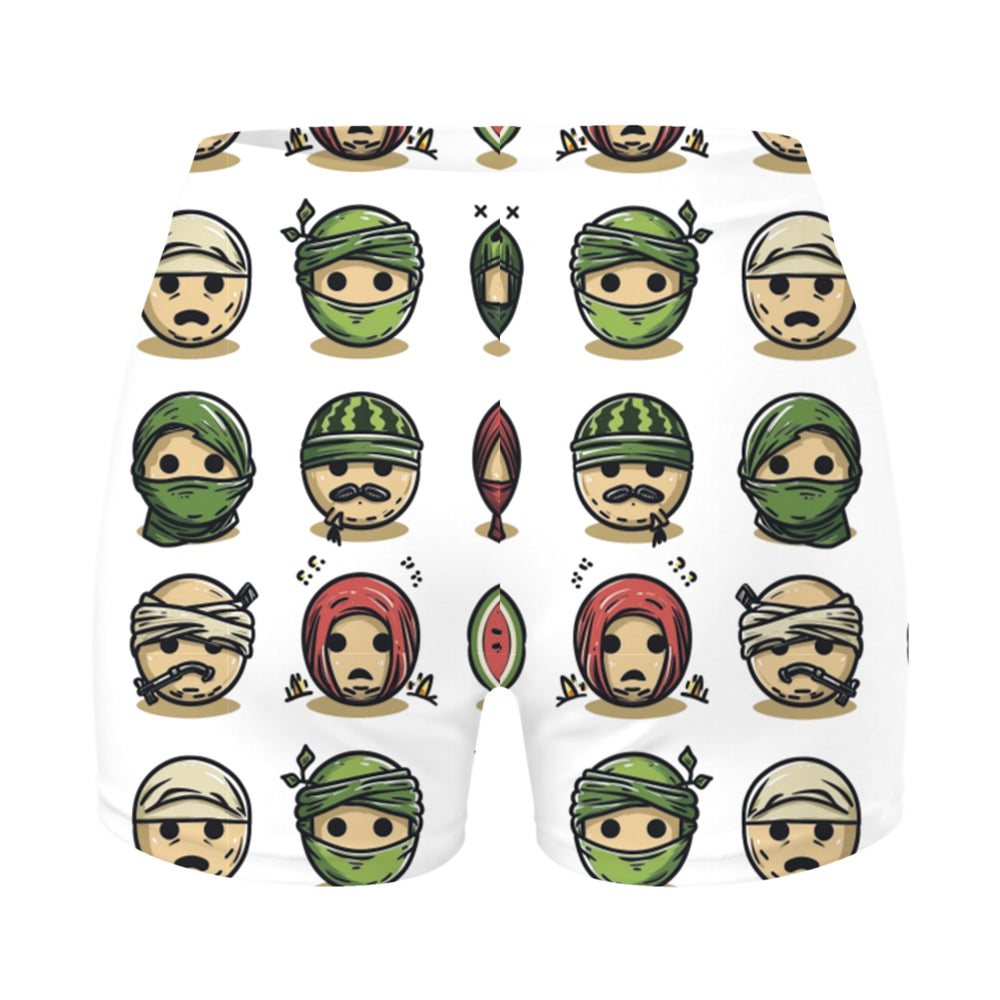 Palestine Emoji - Shorts, White