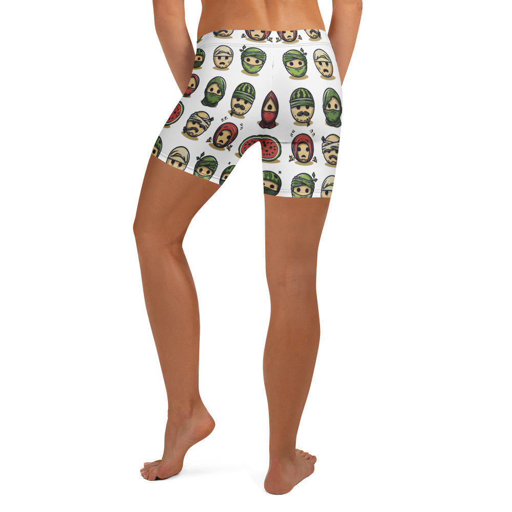 Palestine Emoji - Shorts, White