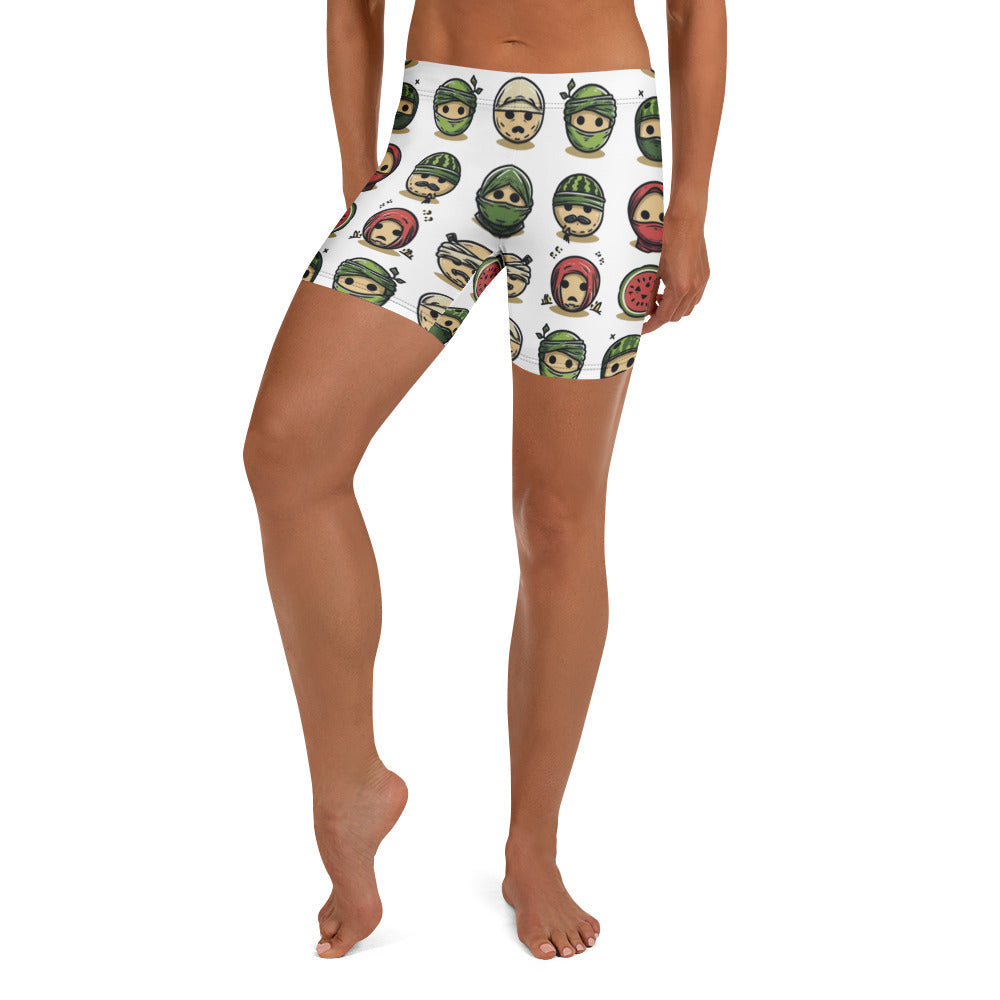 Palestine Emoji - Shorts, White