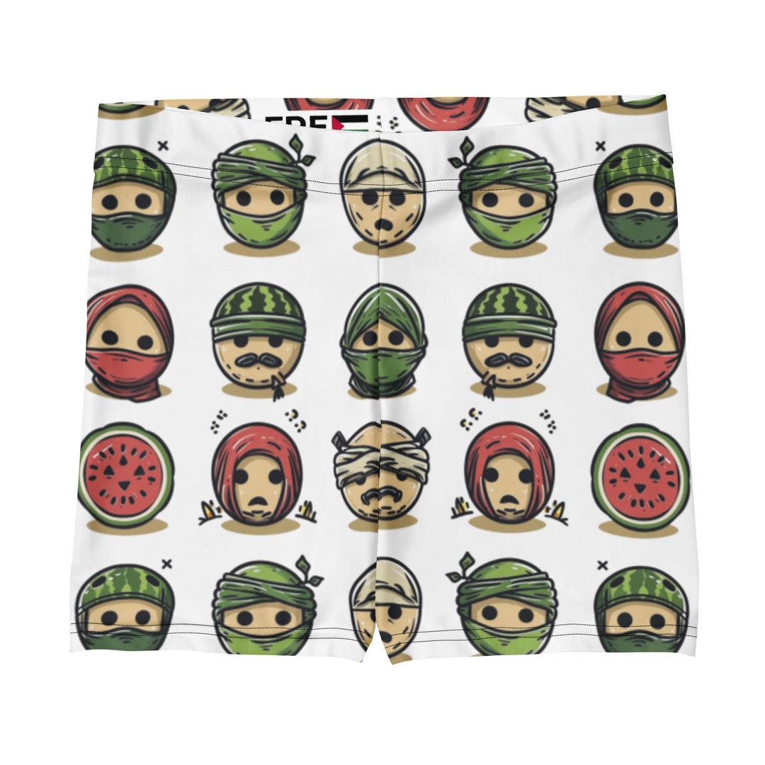 Palestine Emoji - Shorts, White
