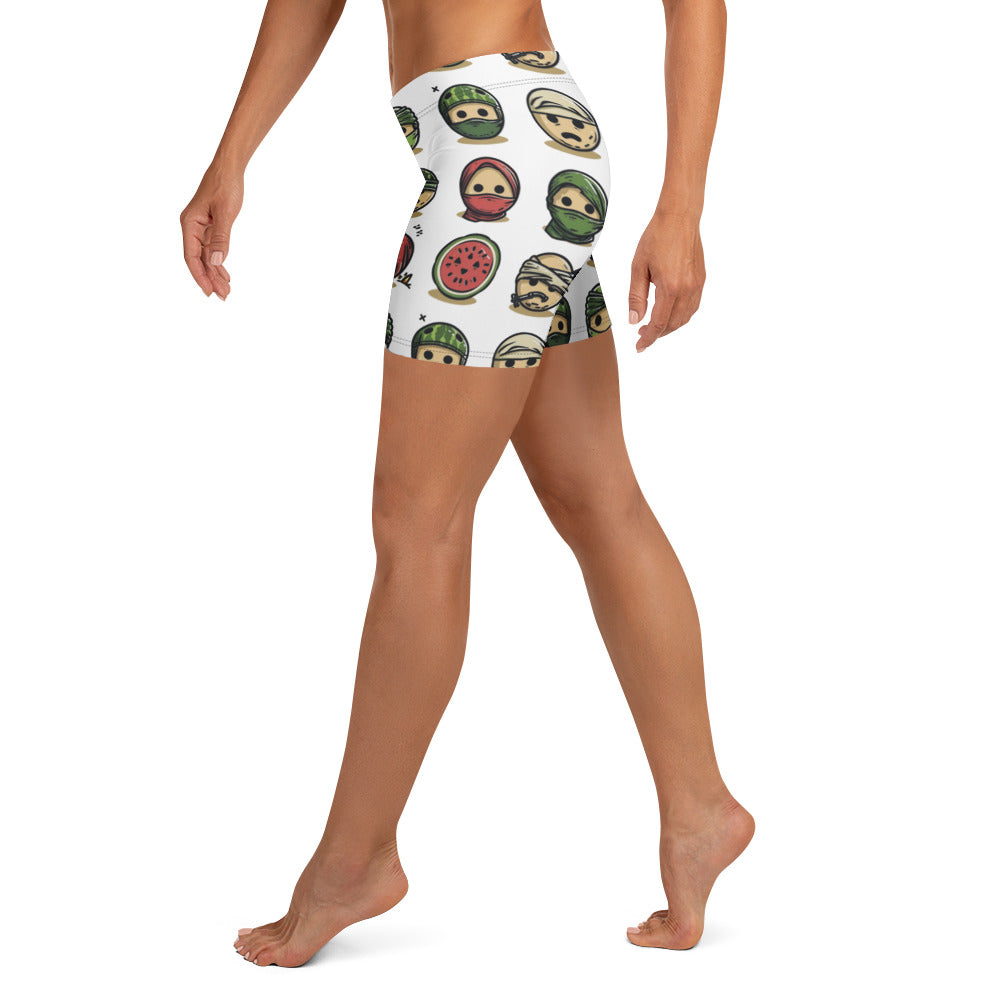 Palestine Emoji - Shorts, White