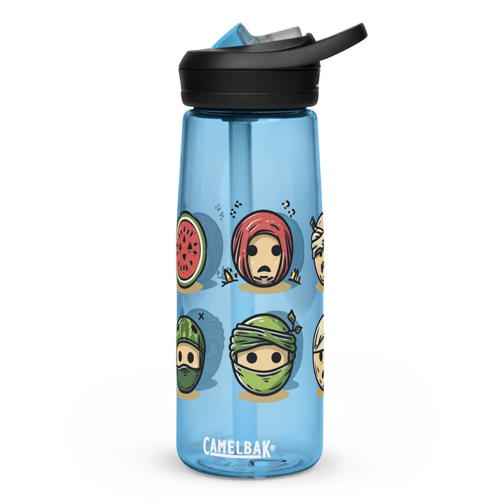 Palestine Emoji - Sports Water Bottle, Blue