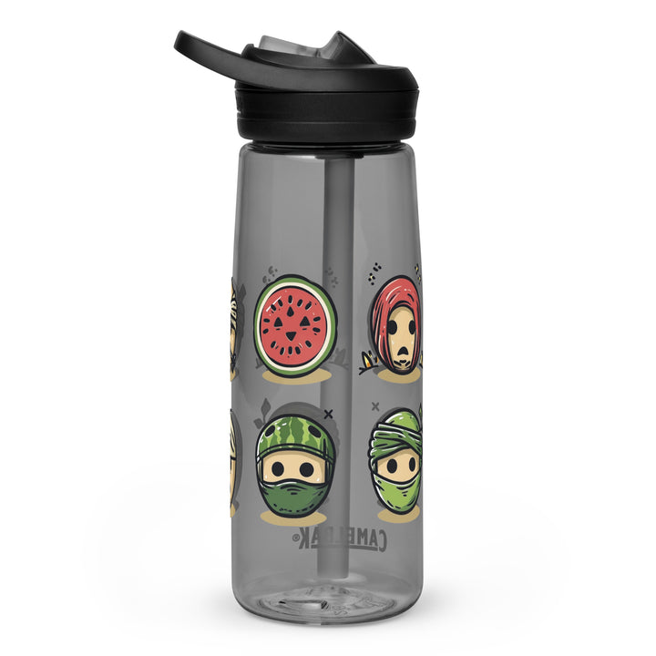 Palestine Emoji - Sports Water Bottle, Charcoal