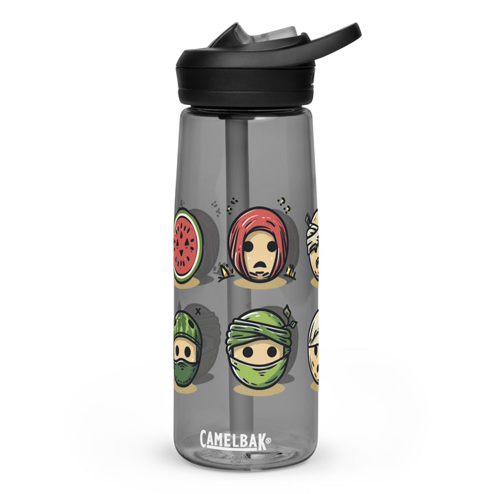 Palestine Emoji - Sports Water Bottle, Charcoal