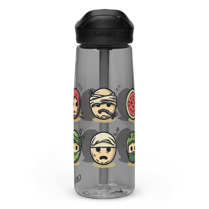 Palestine Emoji - Sports Water Bottle, Charcoal
