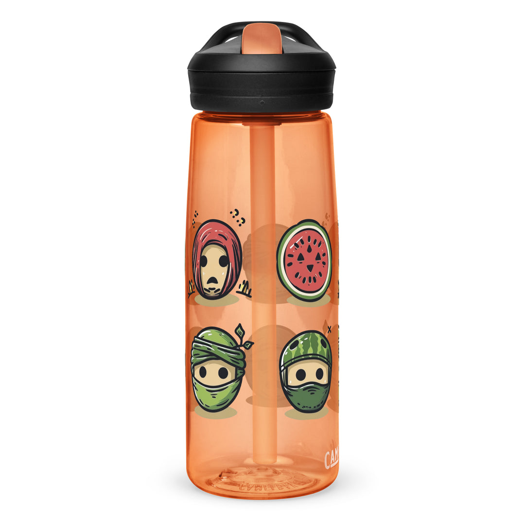 Palestine Emoji - Sports Water Bottle, Desert Sunrise