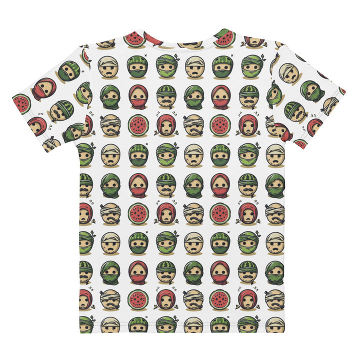 Palestine Emoji - Women’s All-Over T-Shirt, Womens Crew Neck T Shirt White