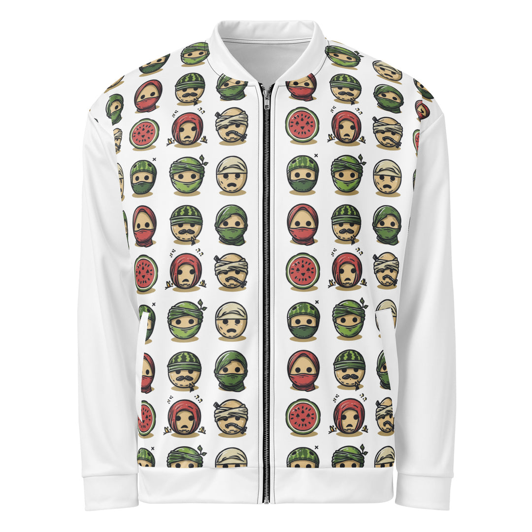 Palestine Emoji - Women’s Bomber Jacket, White