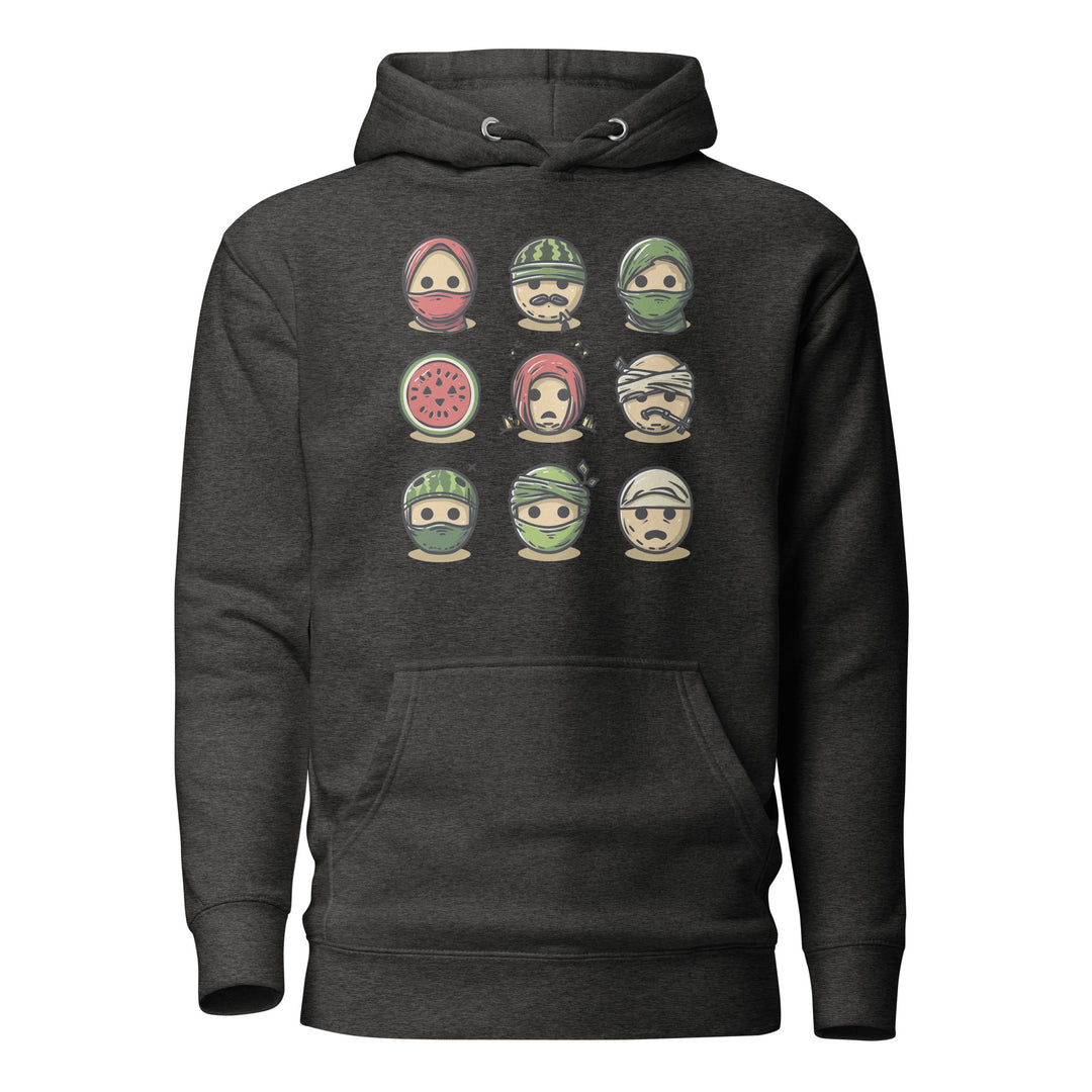 Palestine Emoji - Women’s Hoodie, Charcoal Heather