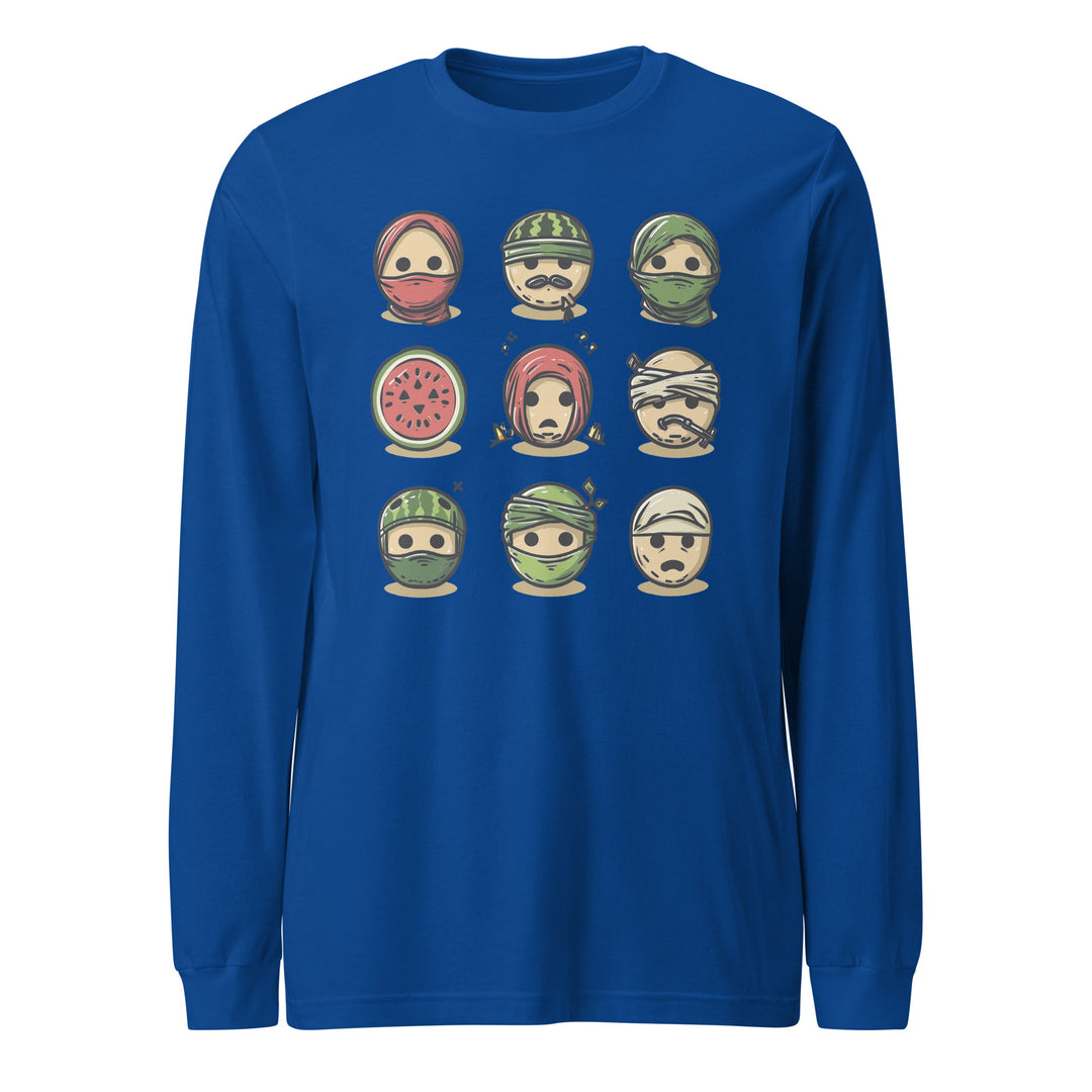 Palestine Emoji - Women’s Long Sleeve Tee, True Royal