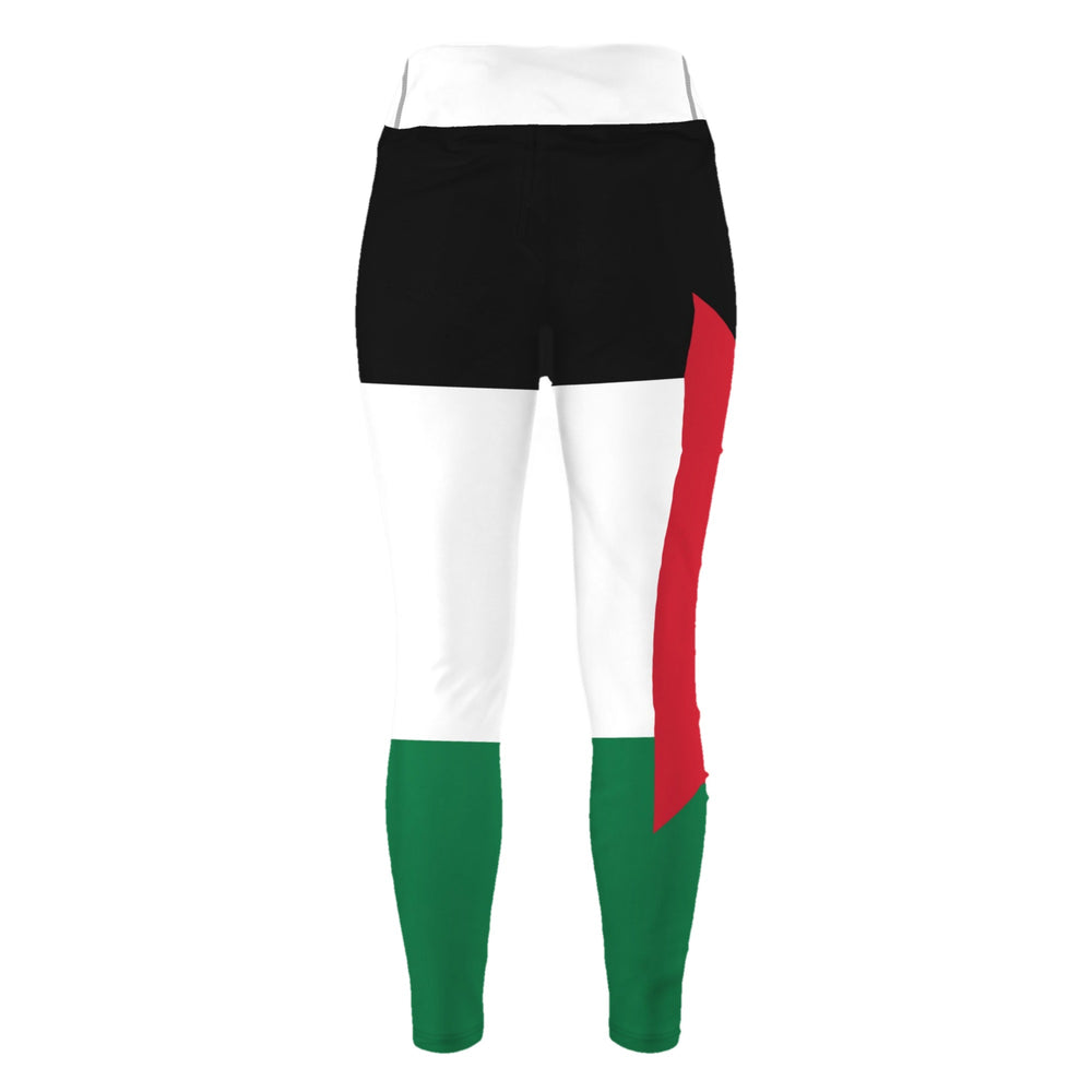 Palestine Flag - Yoga Leggings, White