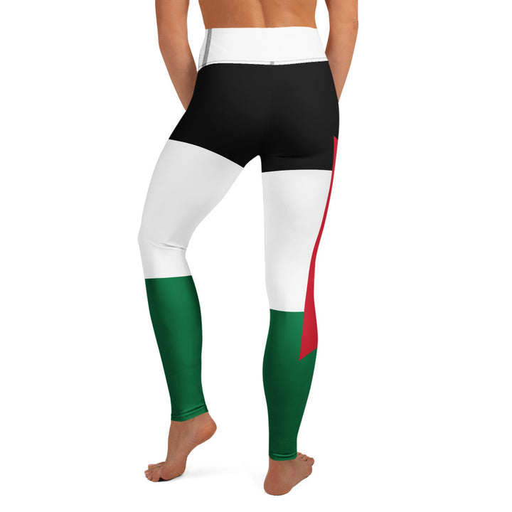 Palestine Emoji - Yoga Leggings, White