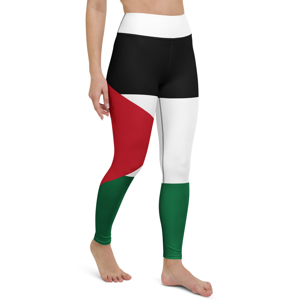 Palestine Emoji - Yoga Leggings, White