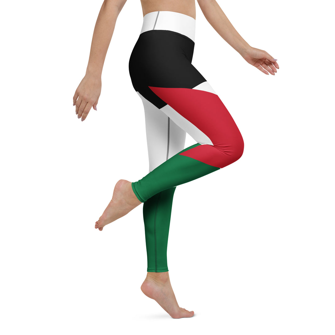 Palestine Emoji - Yoga Leggings, White