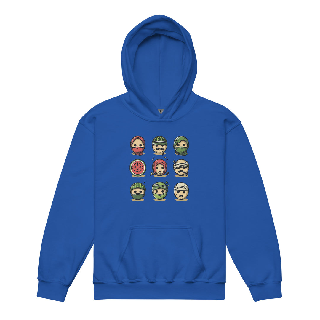 Palestine Emoji - Youth Heavy Blend Hoodie, Royal