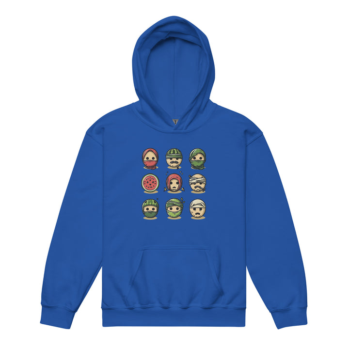 Palestine Emoji - Youth Heavy Blend Hoodie, Royal
