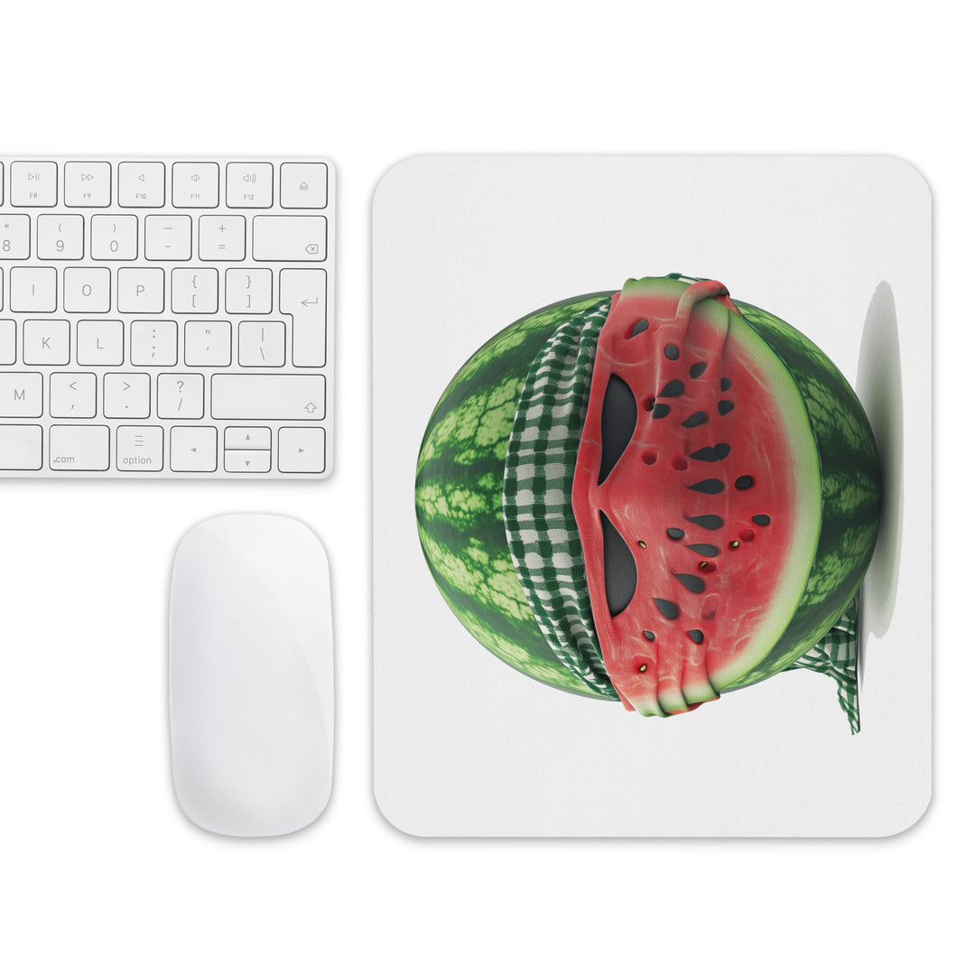 Fighter Melon - Mouse Pad, White