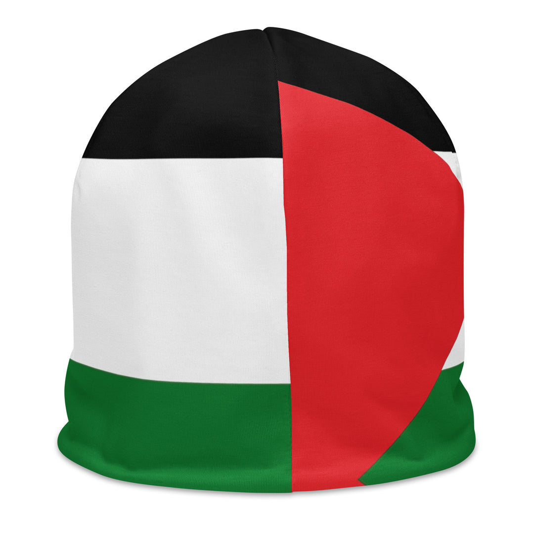 Palestine Flag - All-Over Print Beanie, White