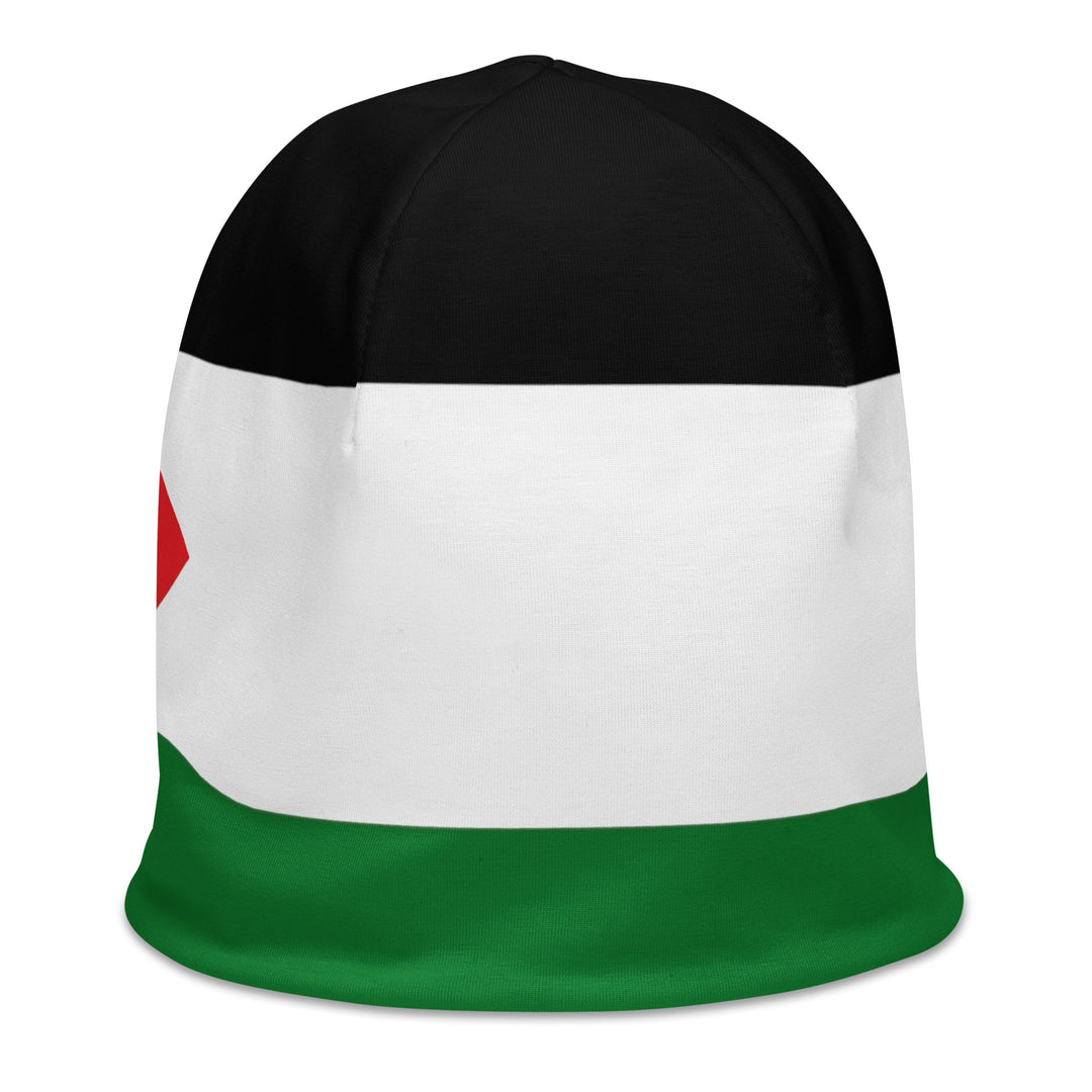 Palestine Flag - All-Over Print Beanie, White