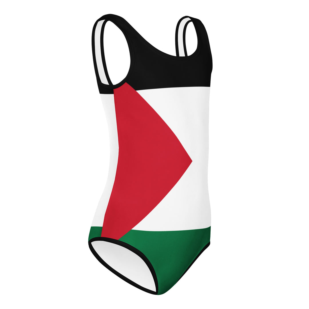 Palestine Flag - All-Over Print Kids Swimsuit, Swimsuit White