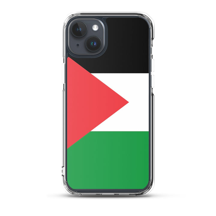 Palestine Flag - Clear Case for iPhone®, iPhone iPhone 15 Plus Case On Phone