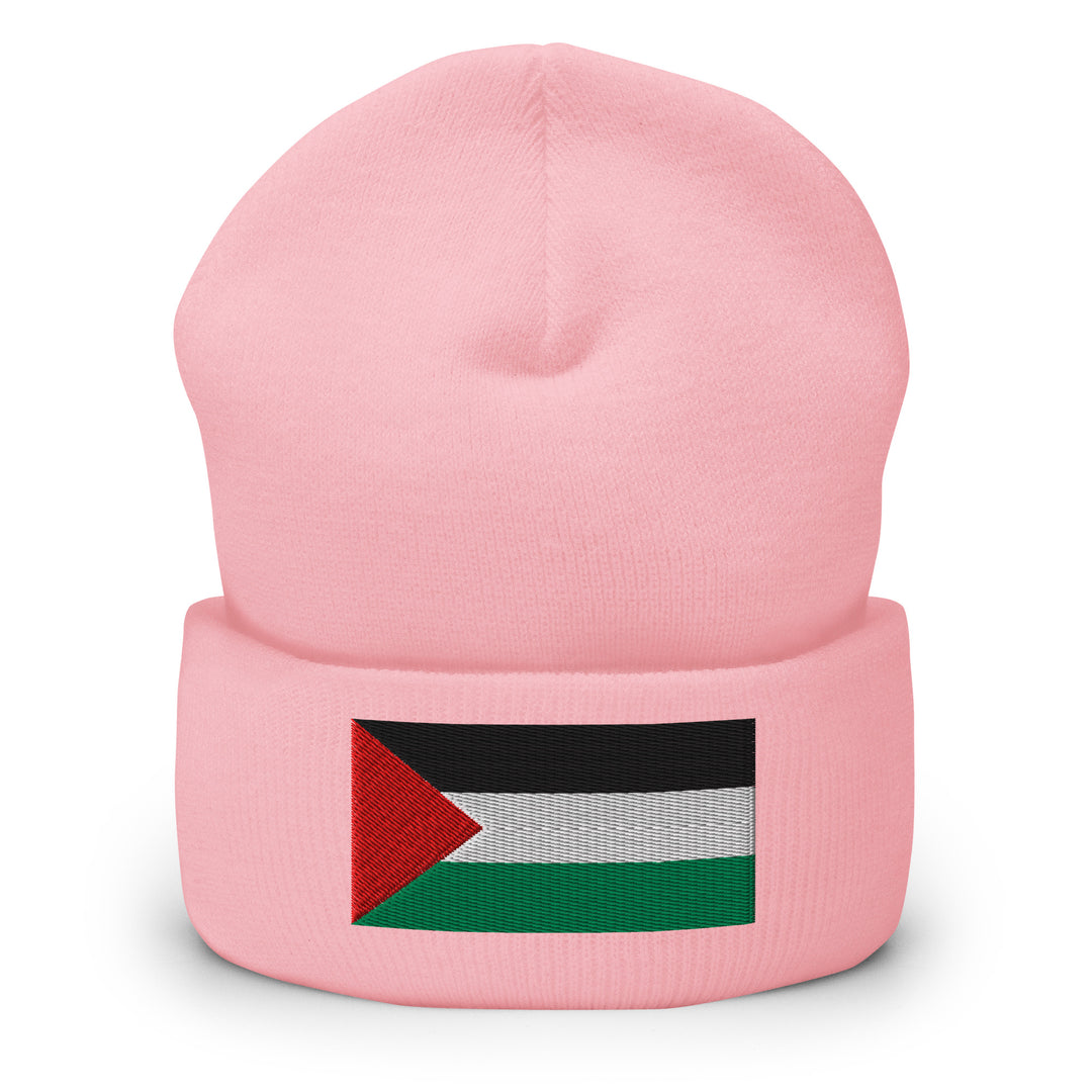 Palestine Flag - Cuffed Beanie, Cuffed Beanie Baby Pink