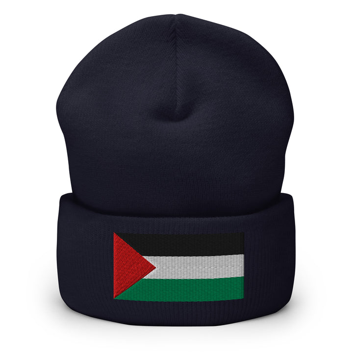 Palestine Flag - Cuffed Beanie, Cuffed Beanie Navy