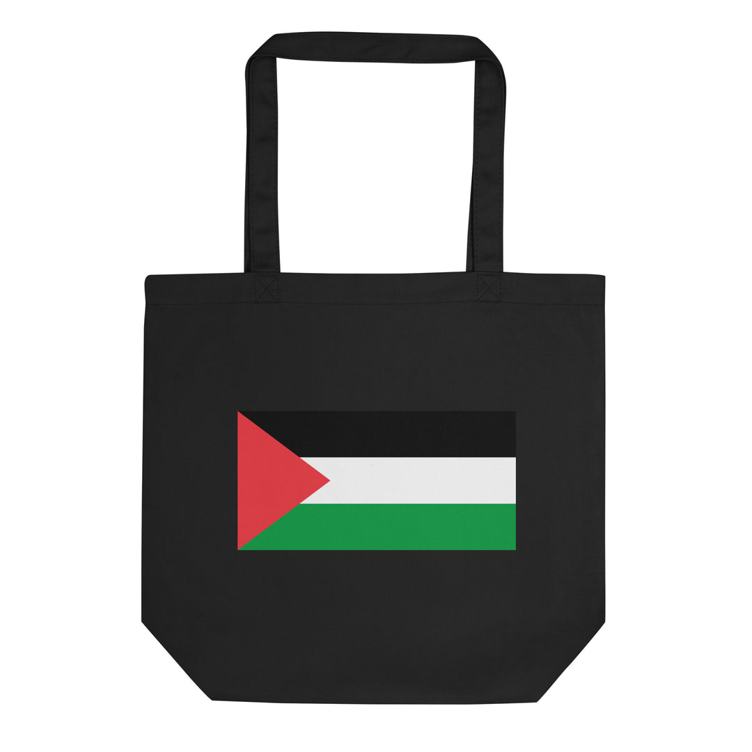 Palestine Flag - Eco Tote Bag, Eco Tote Bag Black