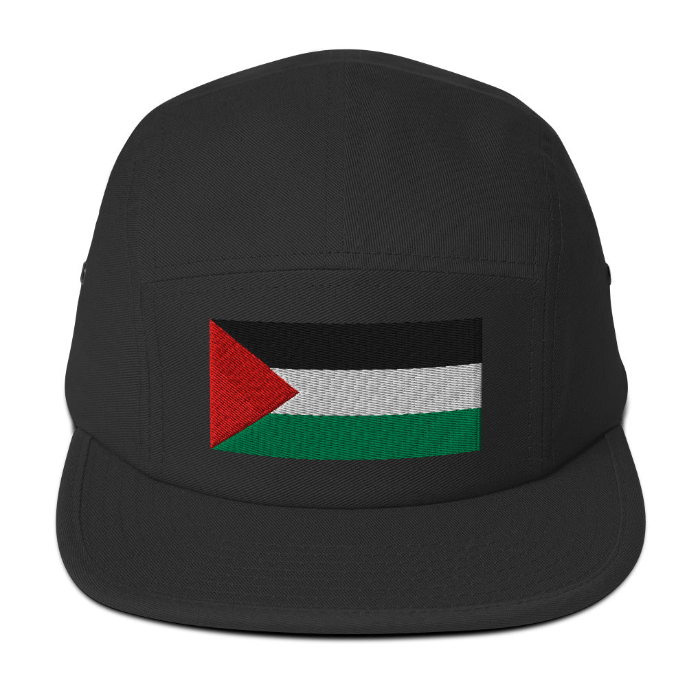 Palestine Flag - Five Panel Cap, 5 Panel Cap Black