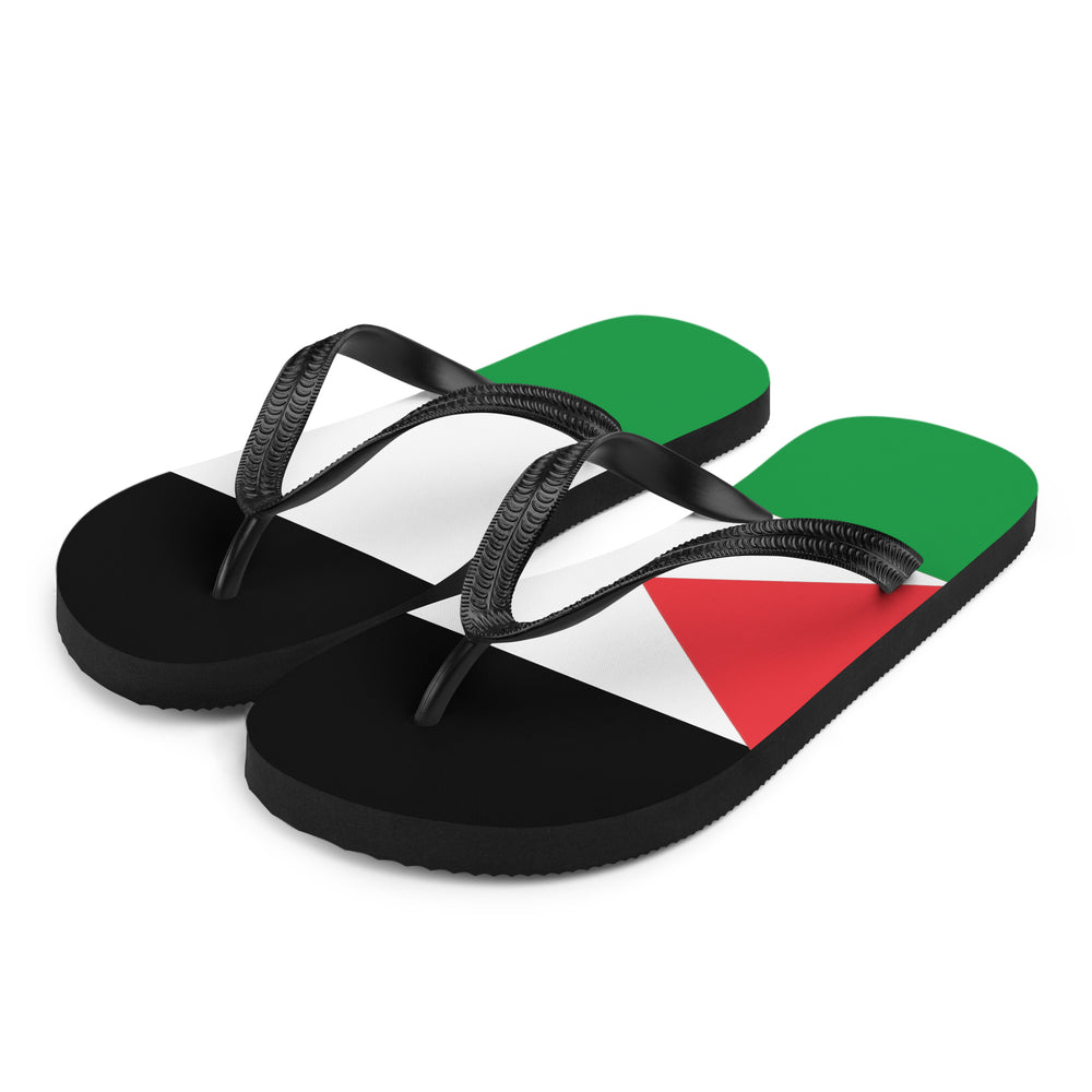 Palestine Flag - Flip-Flops, Sublimation Flip Flops White Front