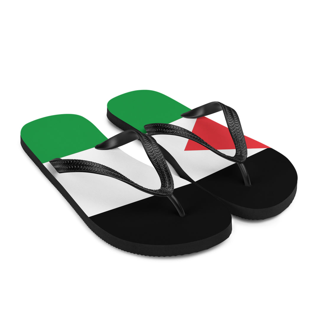 Palestine Flag - Flip-Flops, Sublimation Flip Flops White Front