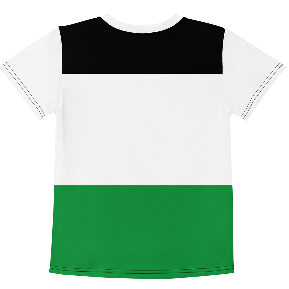 Palestine Flag - Kids Crew Neck T-Shirt, T Shirt White