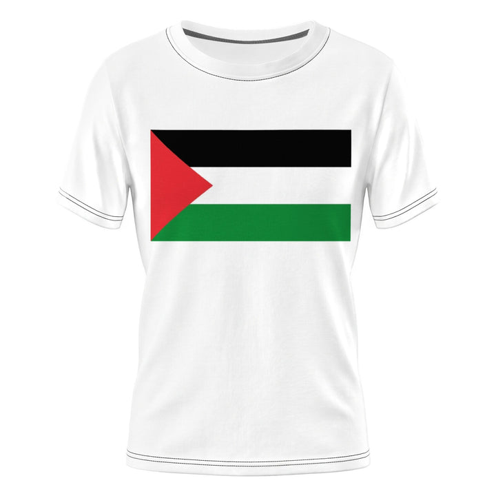 Palestine Flag - Kids Crew Neck T-Shirt, T Shirt White