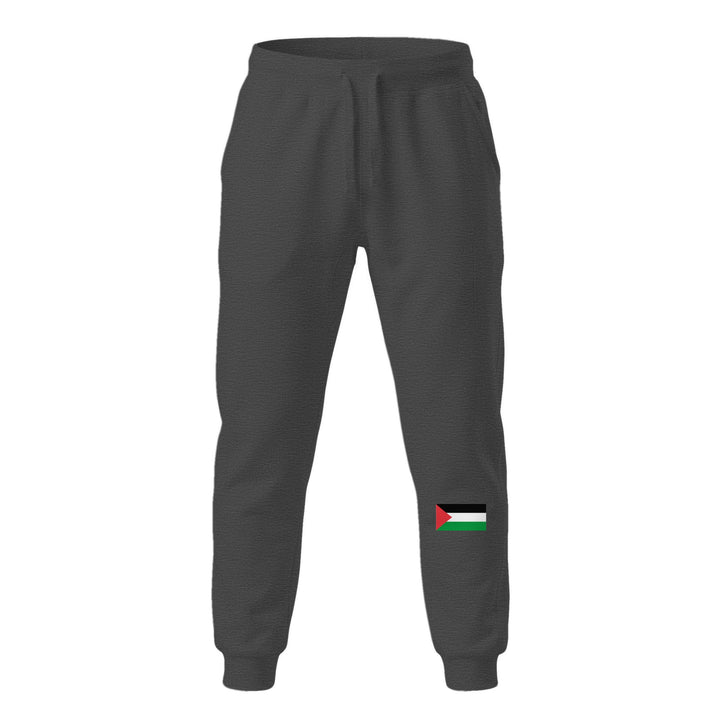 Palestine Flag - Men’s Fleece Sweatpants, Fleece Sweatpants Charcoal Heather