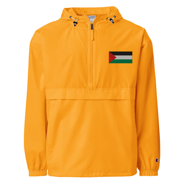 Palestine Flag - Men’s Embroidered Champion Packable Jacket, Embroidered Champion Packable Jacket Gold