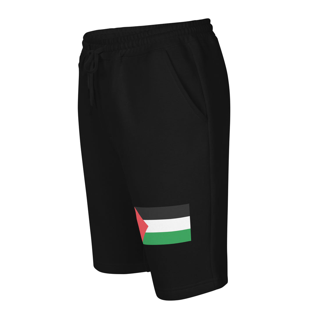 Palestine Flag - Men’s Fleece Shorts, Mens Fleece Shorts Black