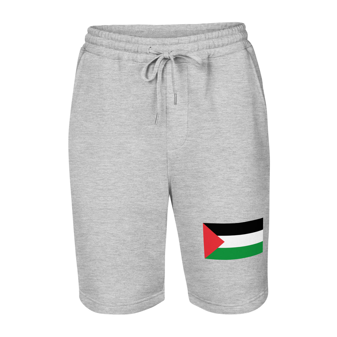 Palestine Flag - Men’s Fleece Shorts, Mens Fleece Shorts Heather Grey