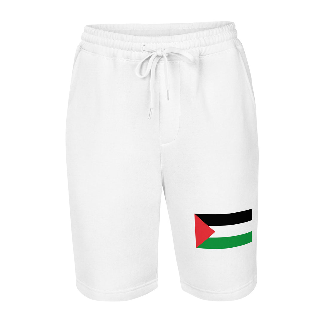 Palestine Flag - Men’s Fleece Shorts, Mens Fleece Shorts White