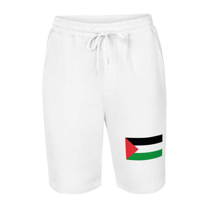 Palestine Flag - Men’s Fleece Shorts, Mens Fleece Shorts White
