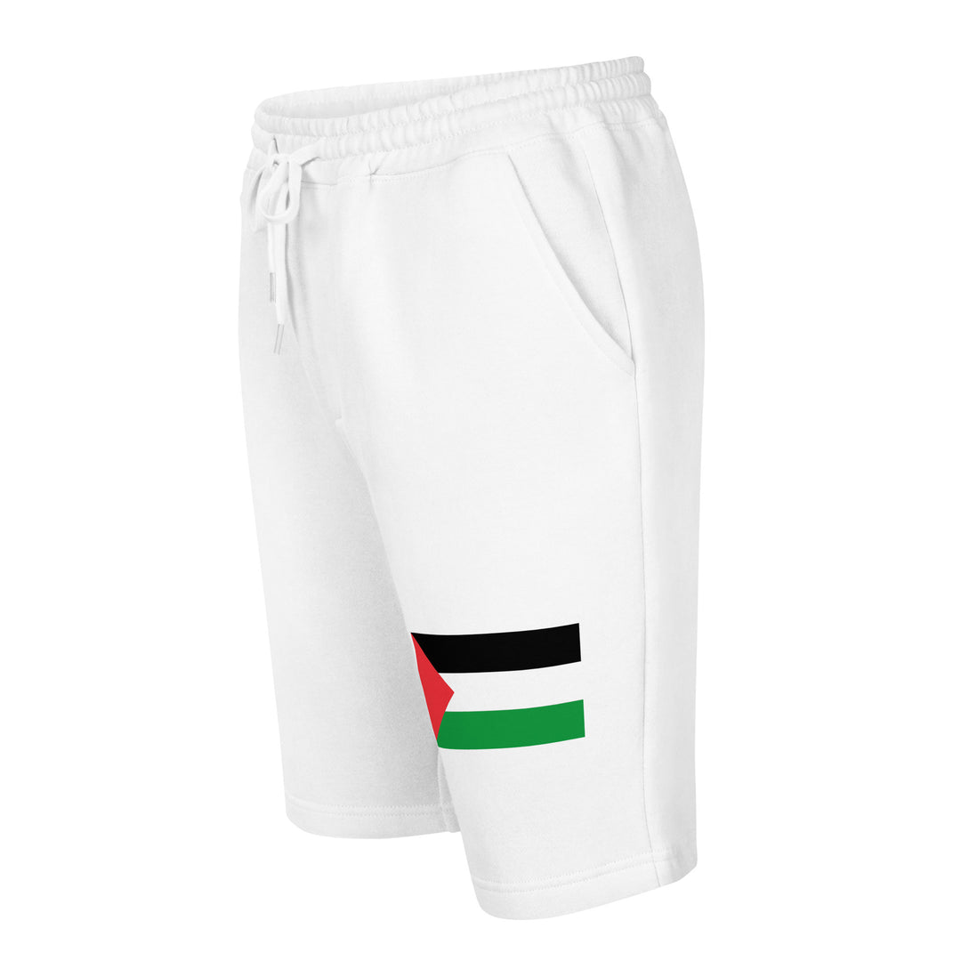 Palestine Flag - Men’s Fleece Shorts, Mens Fleece Shorts White